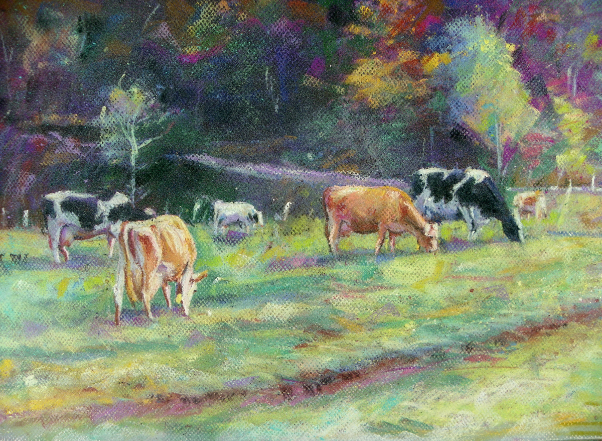 Cath Stockbridge, Cows In Back Field